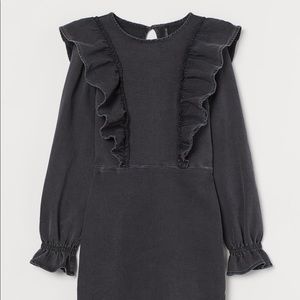 NWT H&M Ruffle trim denim dress